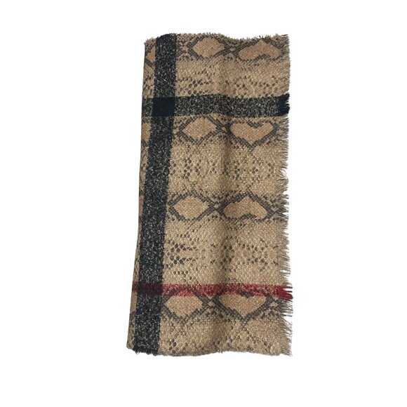 Reptillian plaid patterned scarf / wrap - Picture 1 of 7